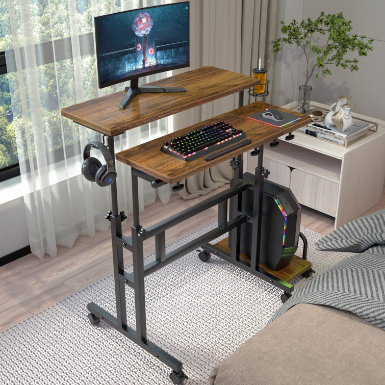 Computer desk on deals wheels